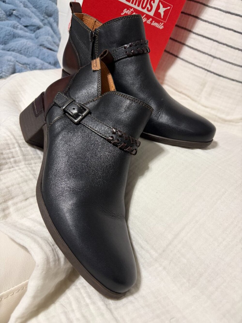 Pikolinos Milaga Black Ankle Booties
